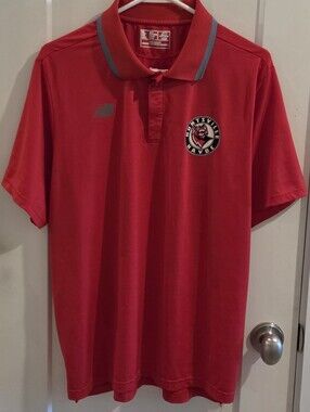 New Balance Huntsville Havoc Hockey Performance Polo Shirt - Red - Size Large